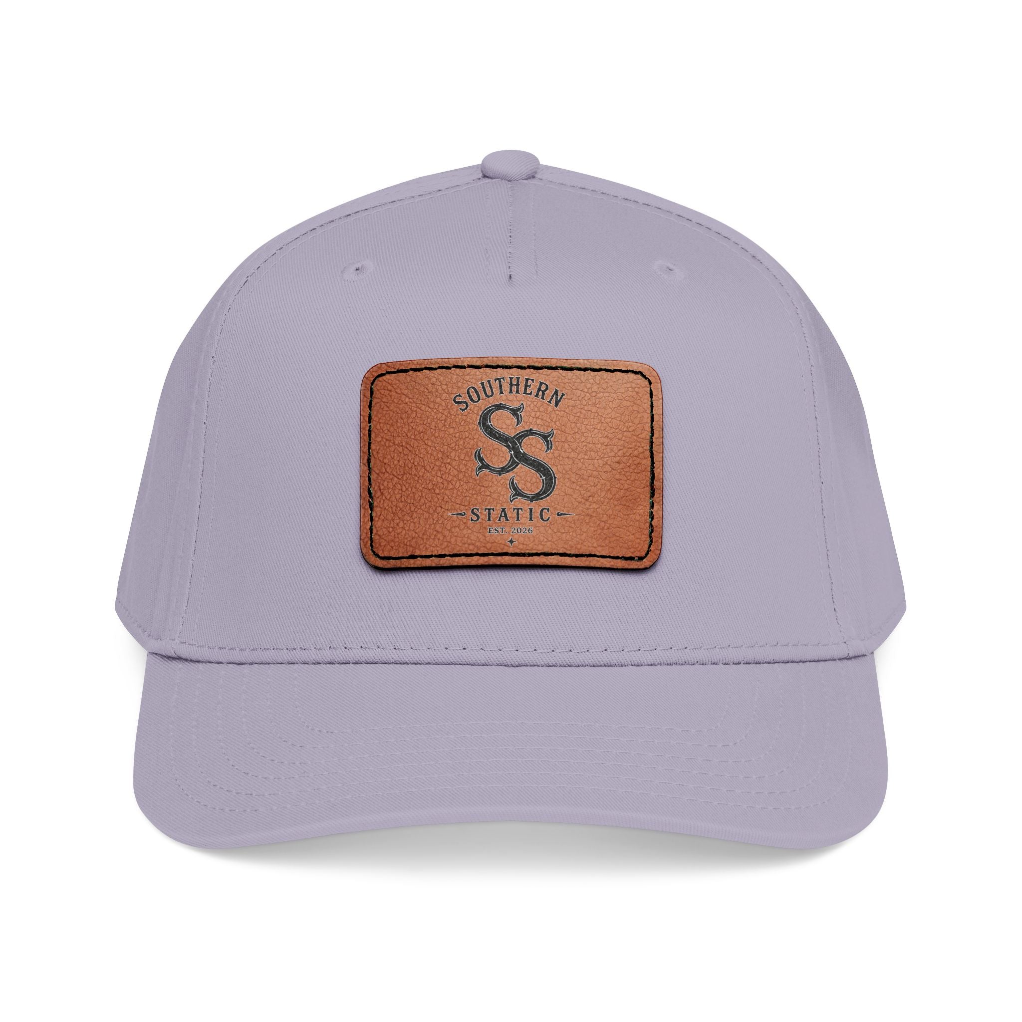 Leather Patch Baseball Cap – Vintage Southern Static Logo
