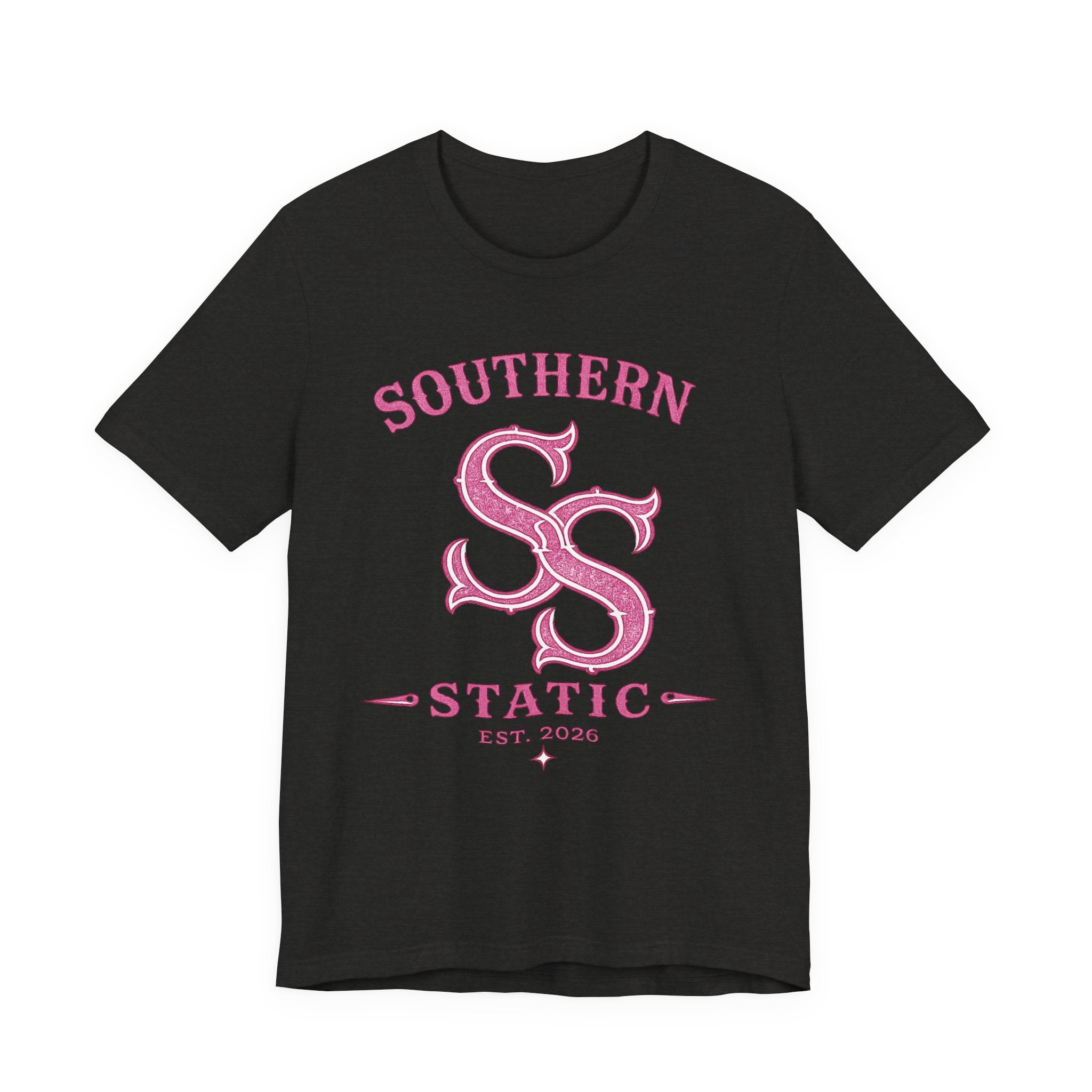 Southern Static Tee — Vintage Collegiate SS Logo Shirt