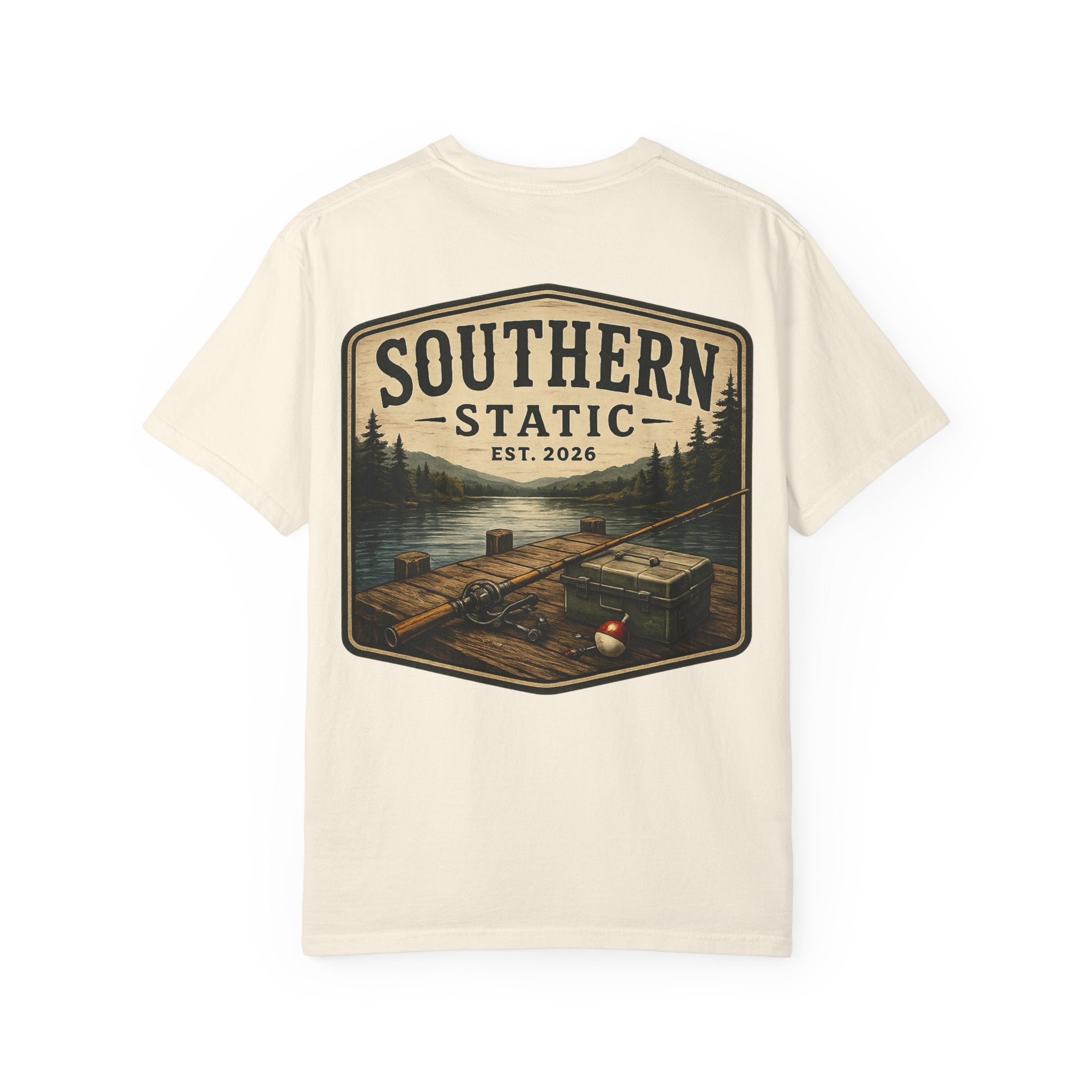 Lake Dock Graphic T-Shirt — "Southern Static" Vintage Outdoor Tee