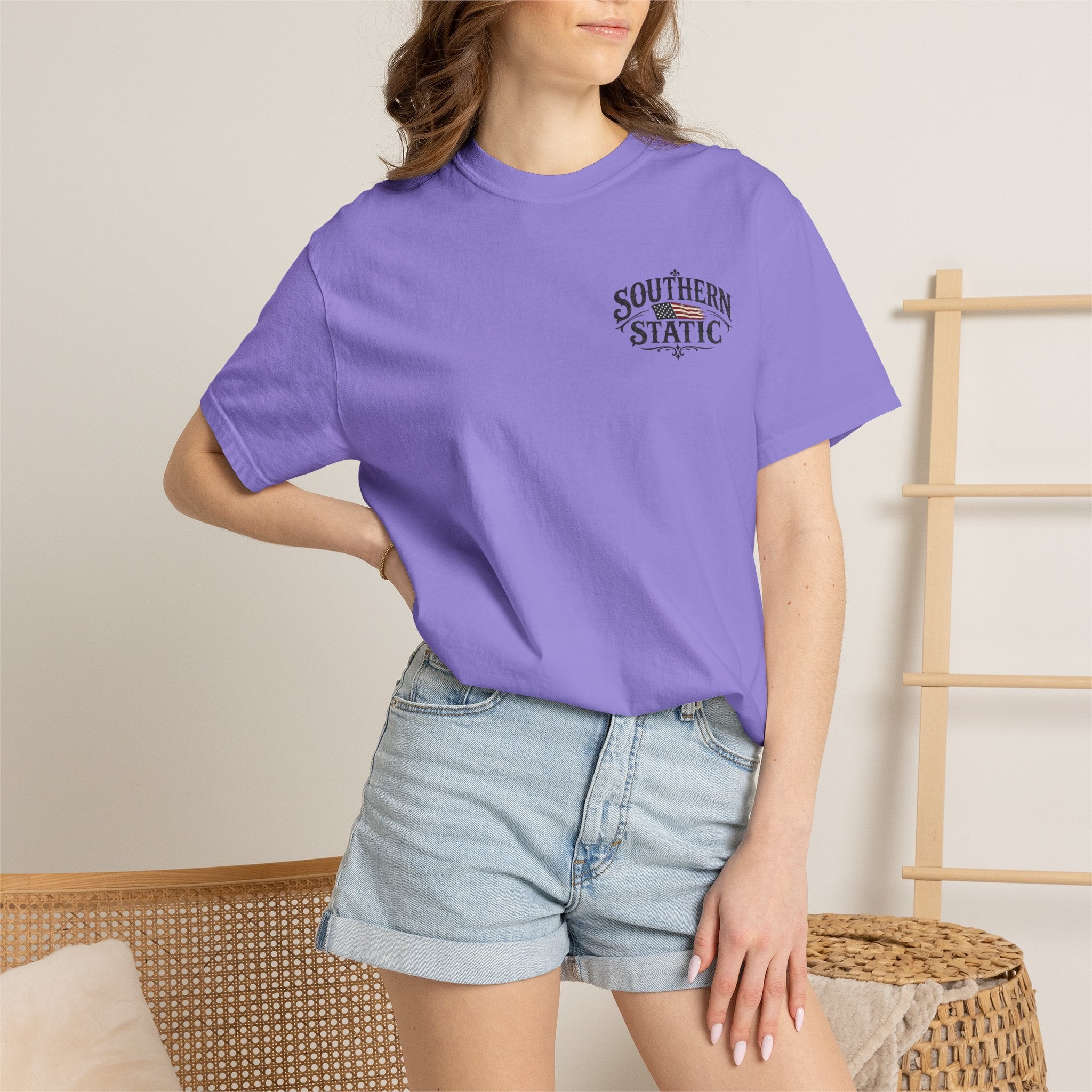Southern Static Windmill T-Shirt — Vintage Sunset Graphic Tee