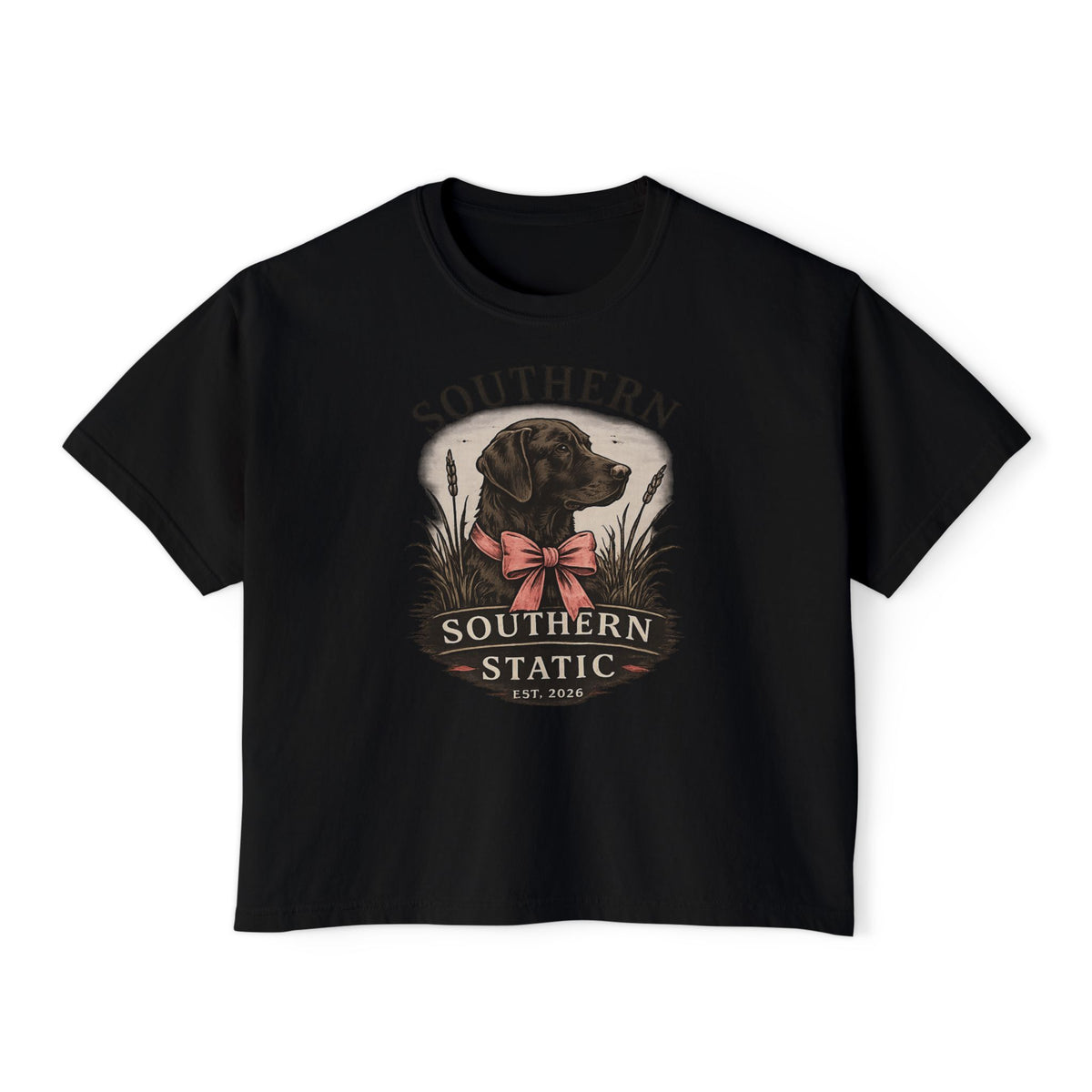 Southern Static Labrador Graphic Tee — Women's Boxy T-Shirt