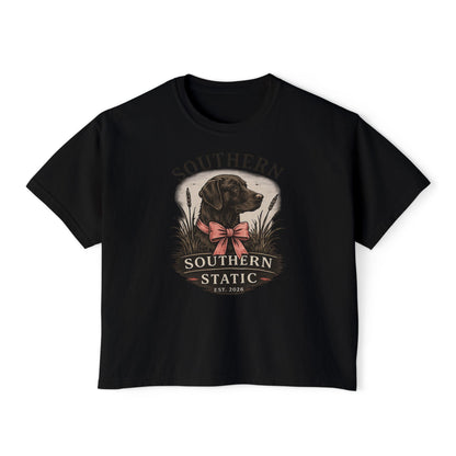 Southern Static Labrador Graphic Tee — Women's Boxy T-Shirt