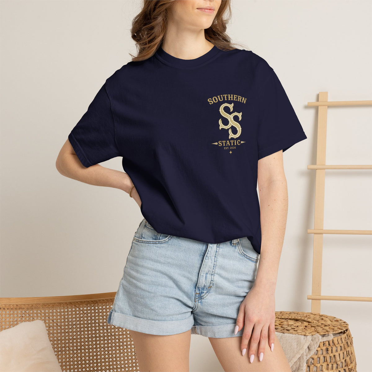 Huntsville Alabama Southern Static T-Shirt — Vintage City Skyline Tee