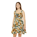 Sunflower Crop-Top Skater Dress — Floral Summer Dress for Women