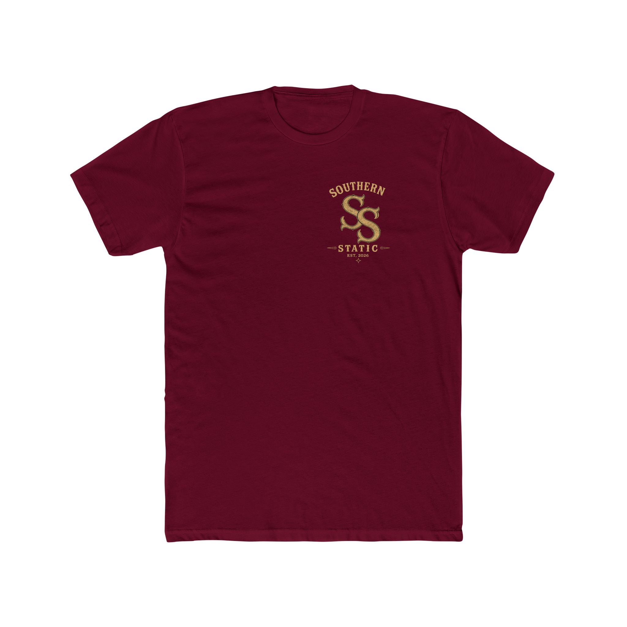 Southern Static Cabin Tee — Rustic Mountain Logo T-Shirt