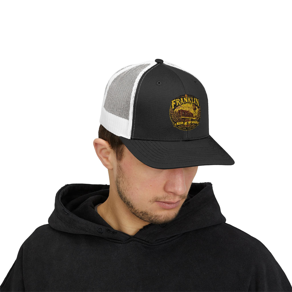 Franklin Vintage Truck Patch Snapback Trucker Cap | Retro Truck Logo