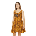 Southern Static Golden Flame Skater Dress
