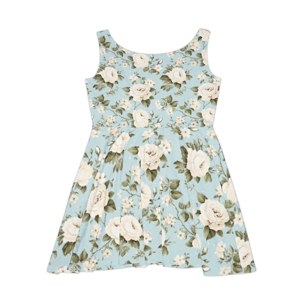 Floral Scoop-Neck Skater Dress — Southern Static Vintage Rose Print