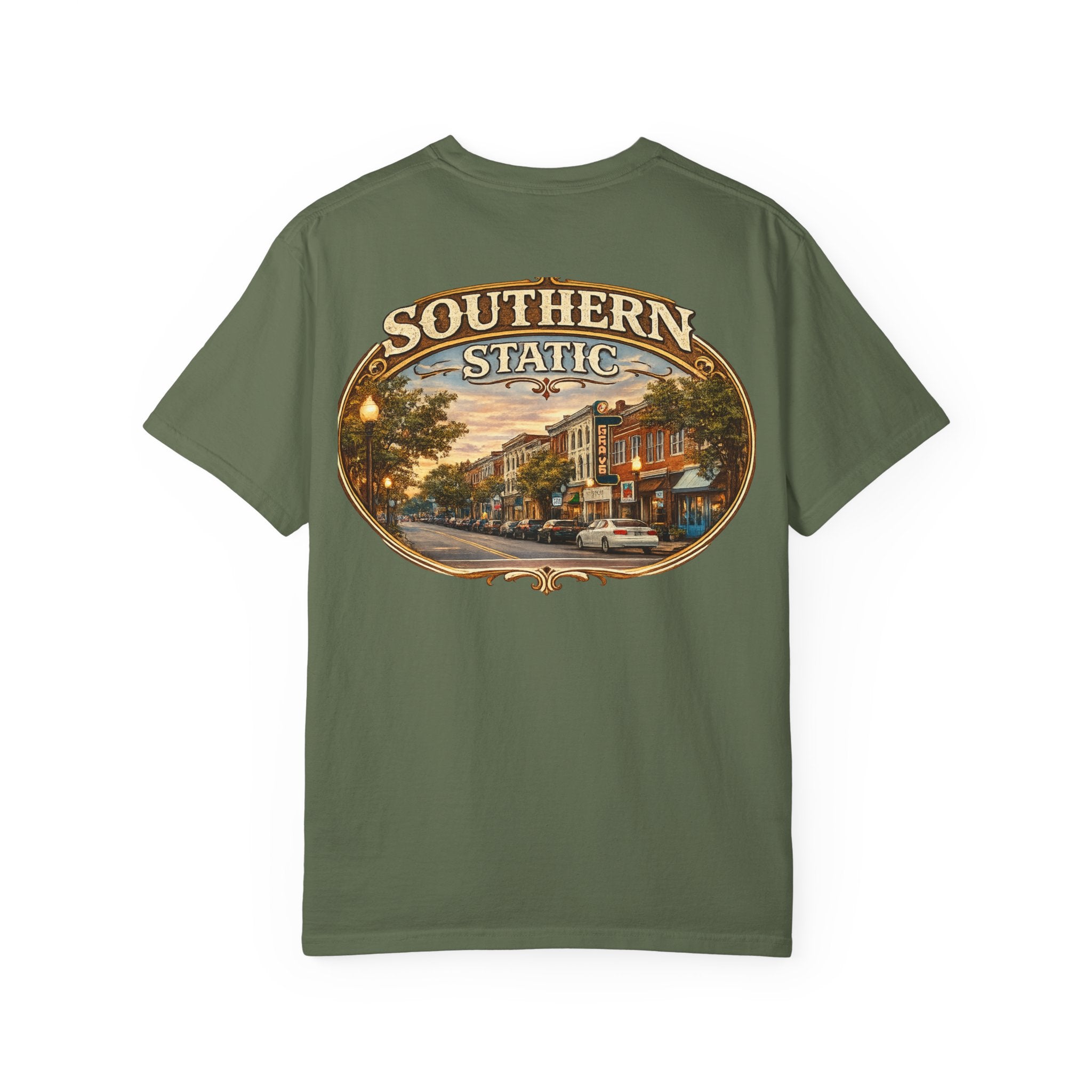 Southern Static vintage downtown street scene T-Shirt