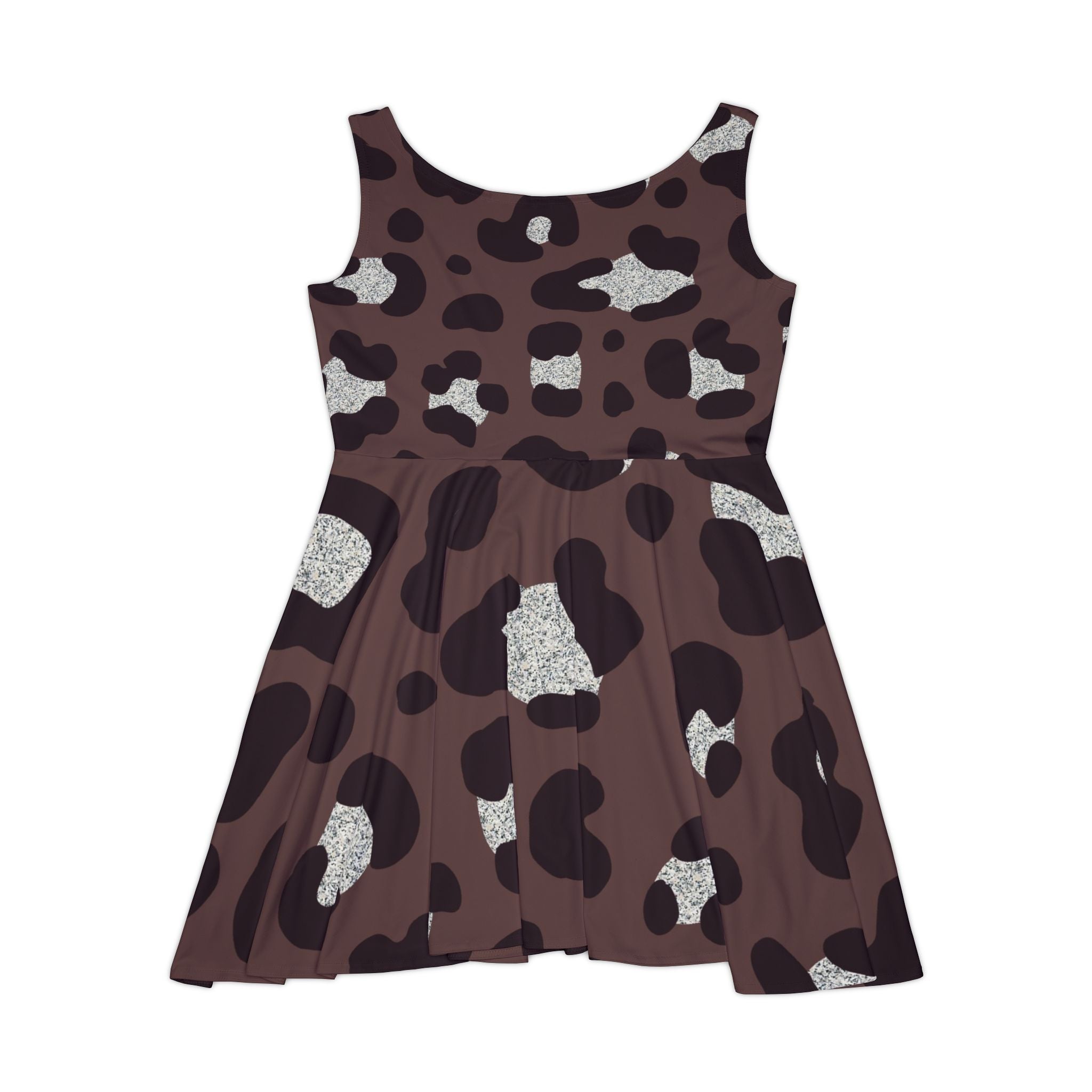 Southern Static Leopard Print Skater Dress — American Flag Graphic