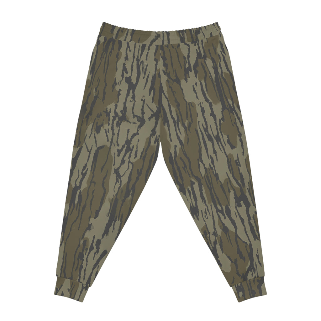 Camo Bark-Print Athletic Joggers — 'Southern State' Logo