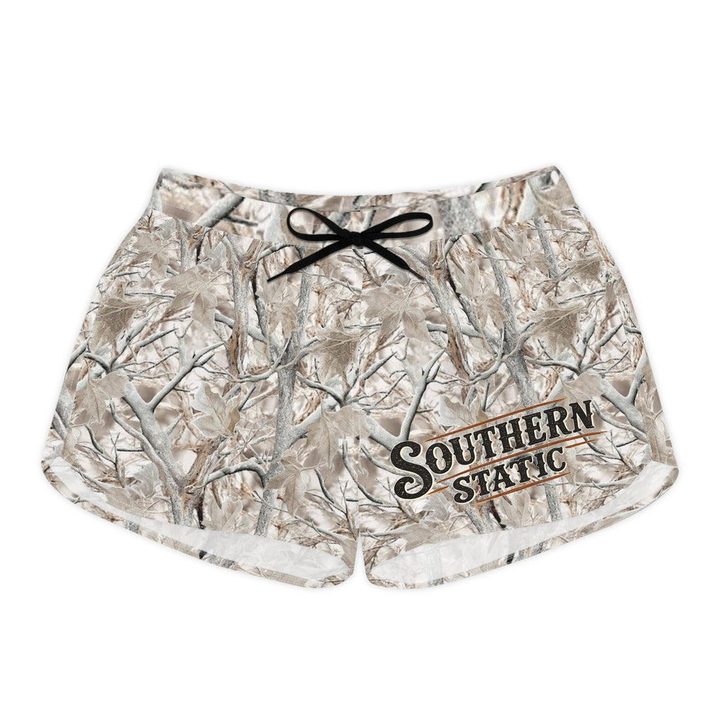 Casual Shorts - Southern Static Snow Camo Print