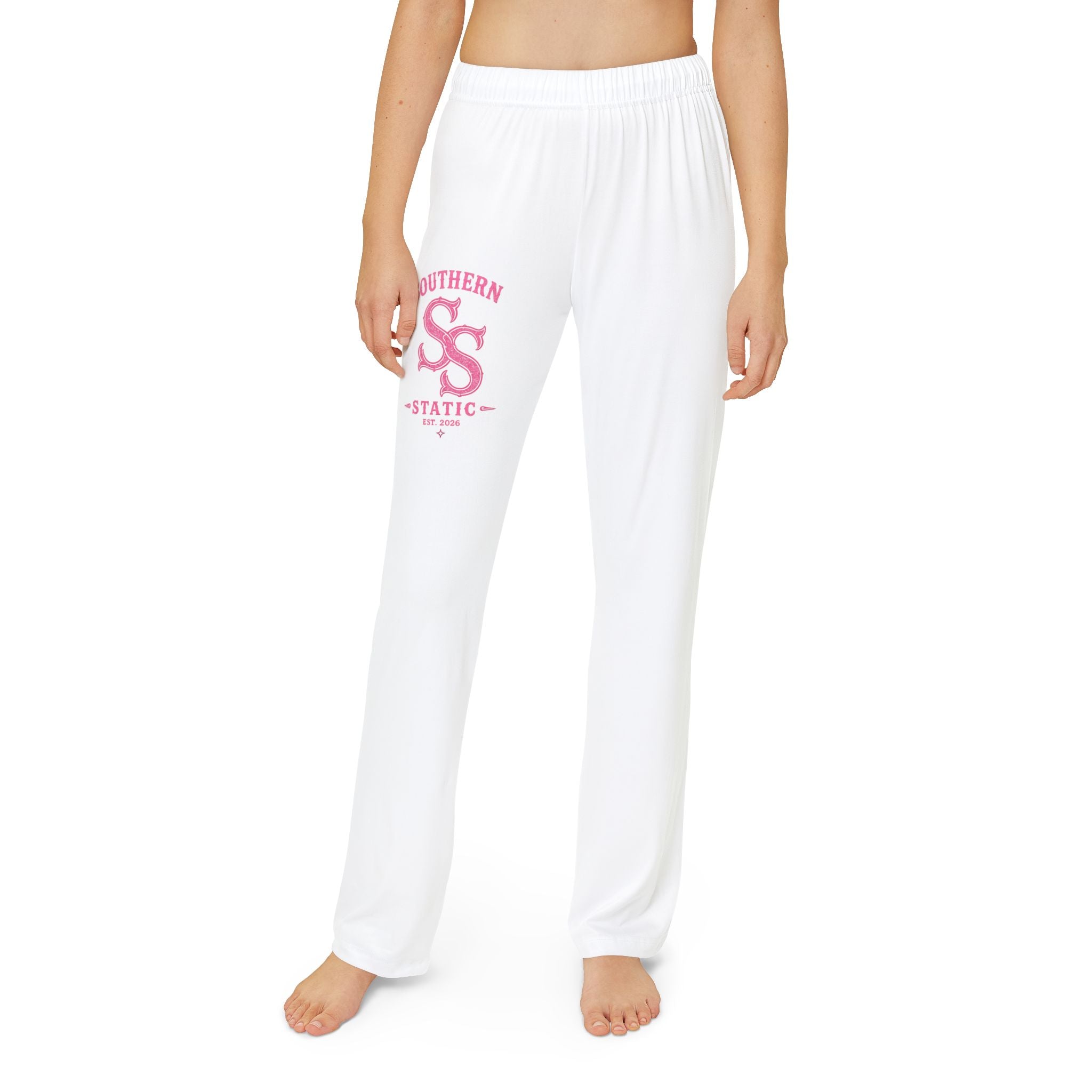 Kids Lounge Pants — Southern State Pink Logo Cozy Joggers