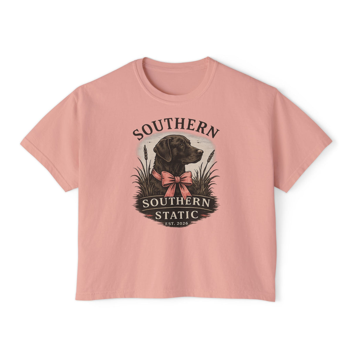 Southern Static Labrador Graphic Tee — Women's Boxy T-Shirt