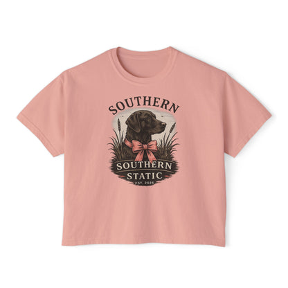 Southern Static Labrador Graphic Tee — Women's Boxy T-Shirt