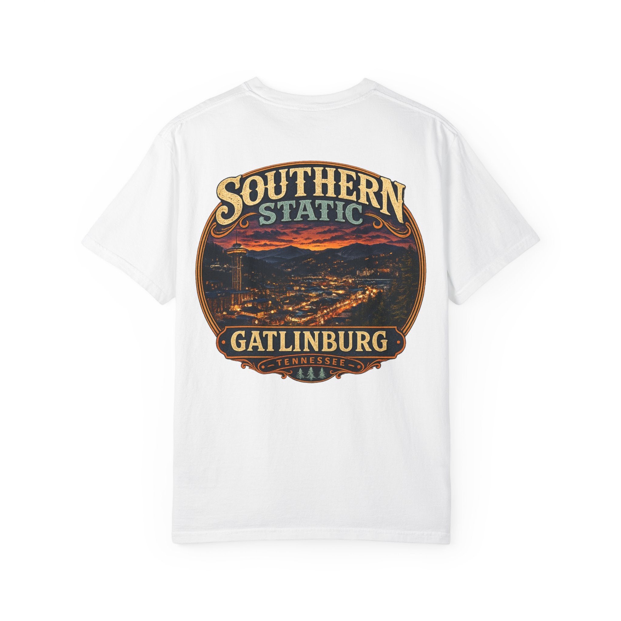 Southern Static logo T-shirt | Southern text crest tee