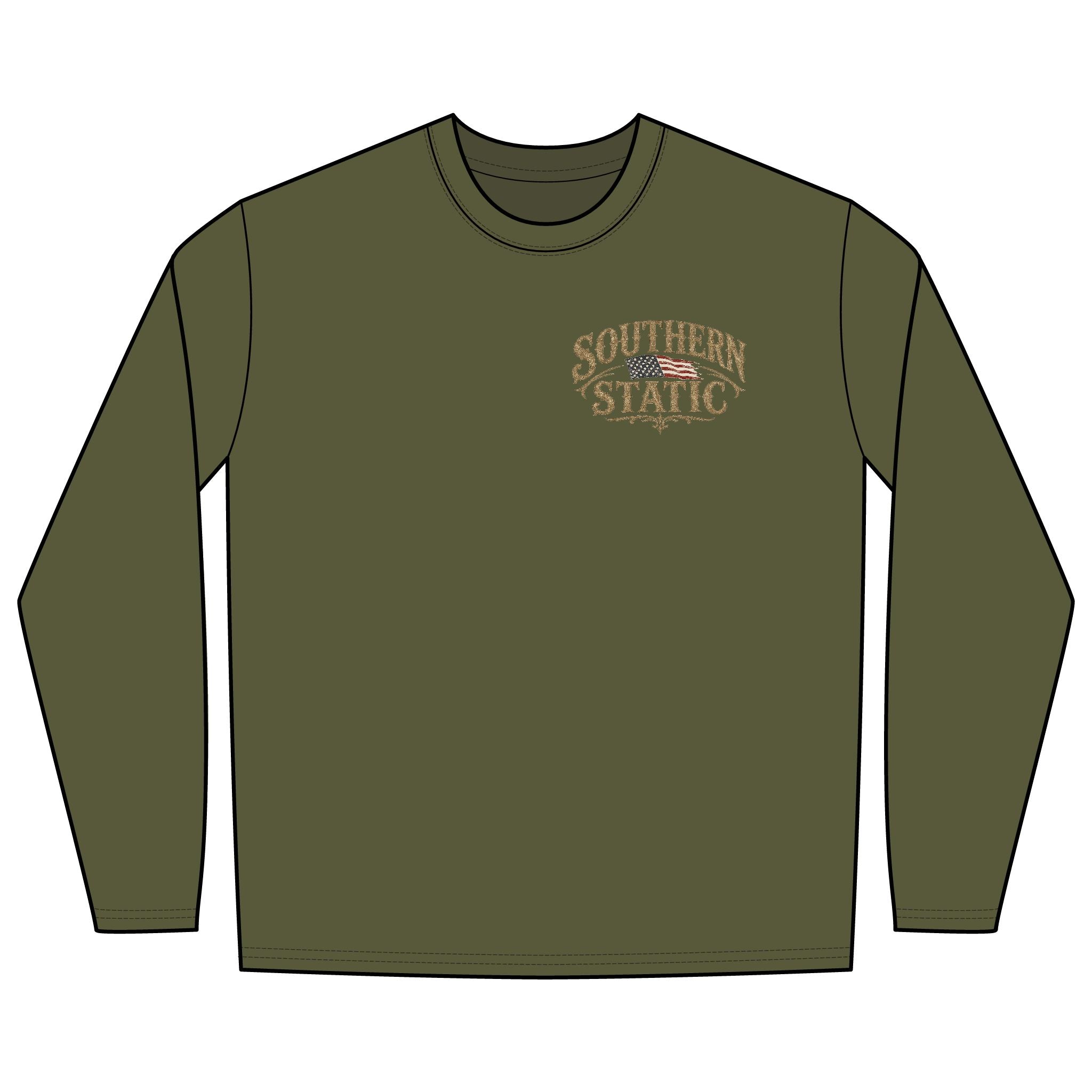 Southern Static Tractor Long Sleeve Tee | Farm Vintage Country