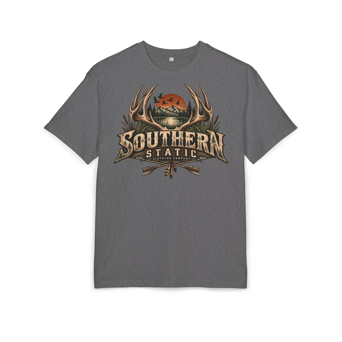 Southern Static Graphic Tee — Vintage Hunting Antlers Shirt