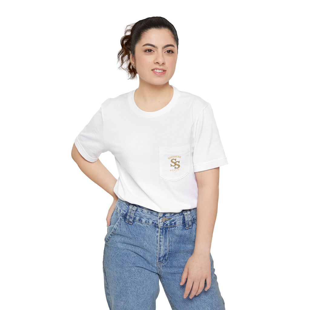 Southern Static Maury Pocket T-Shirt — Nashville Night Skyline Tee