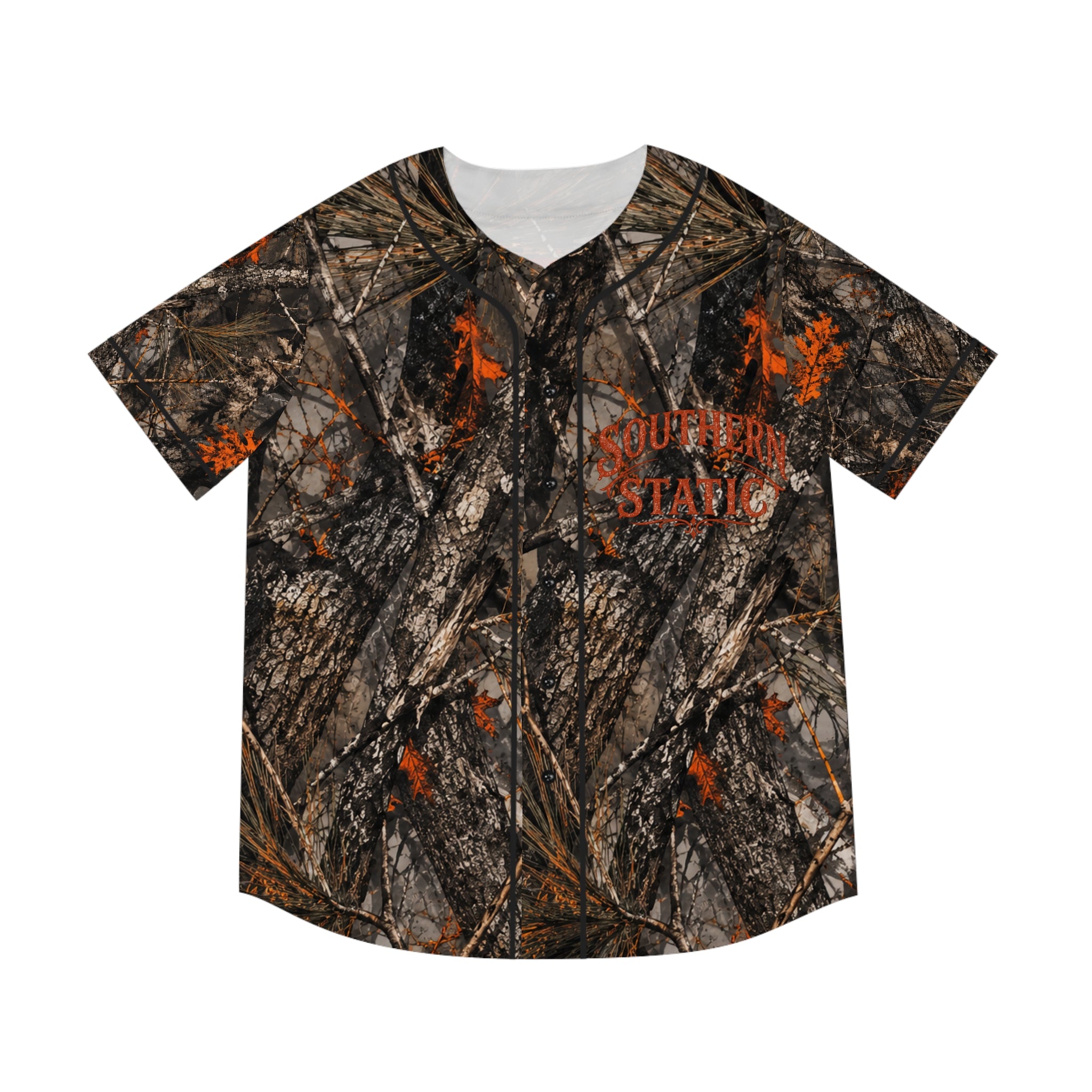 Southern Static Camo Baseball Jersey | American Flag Allover Print