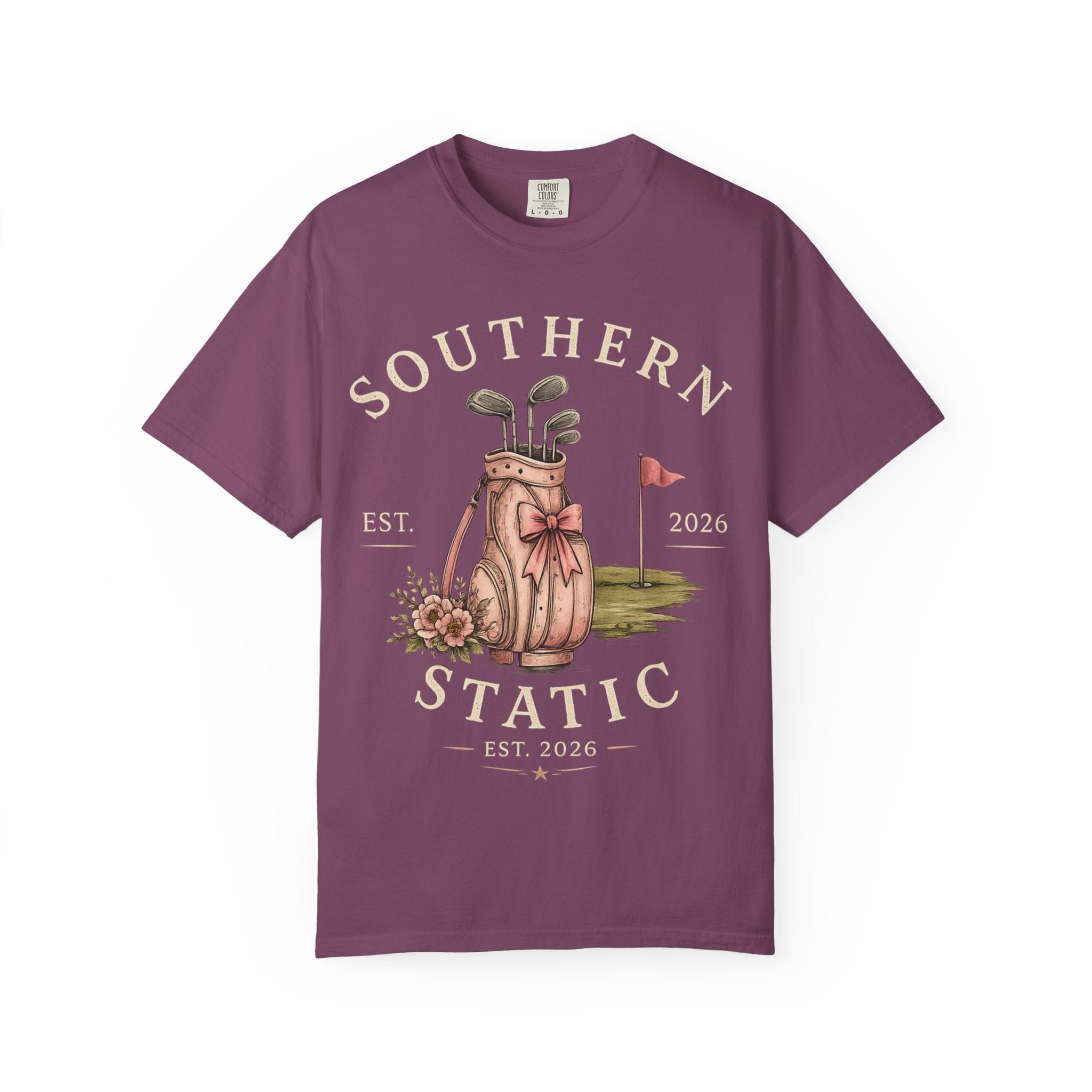 Golf Bag Graphic T-Shirt — "Southern Static" Vintage Golf Tee