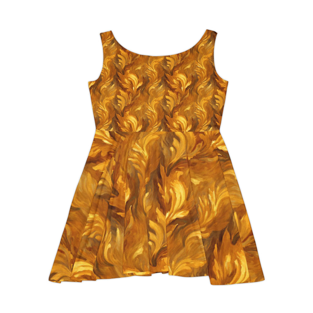 Southern Static Golden Flame Skater Dress