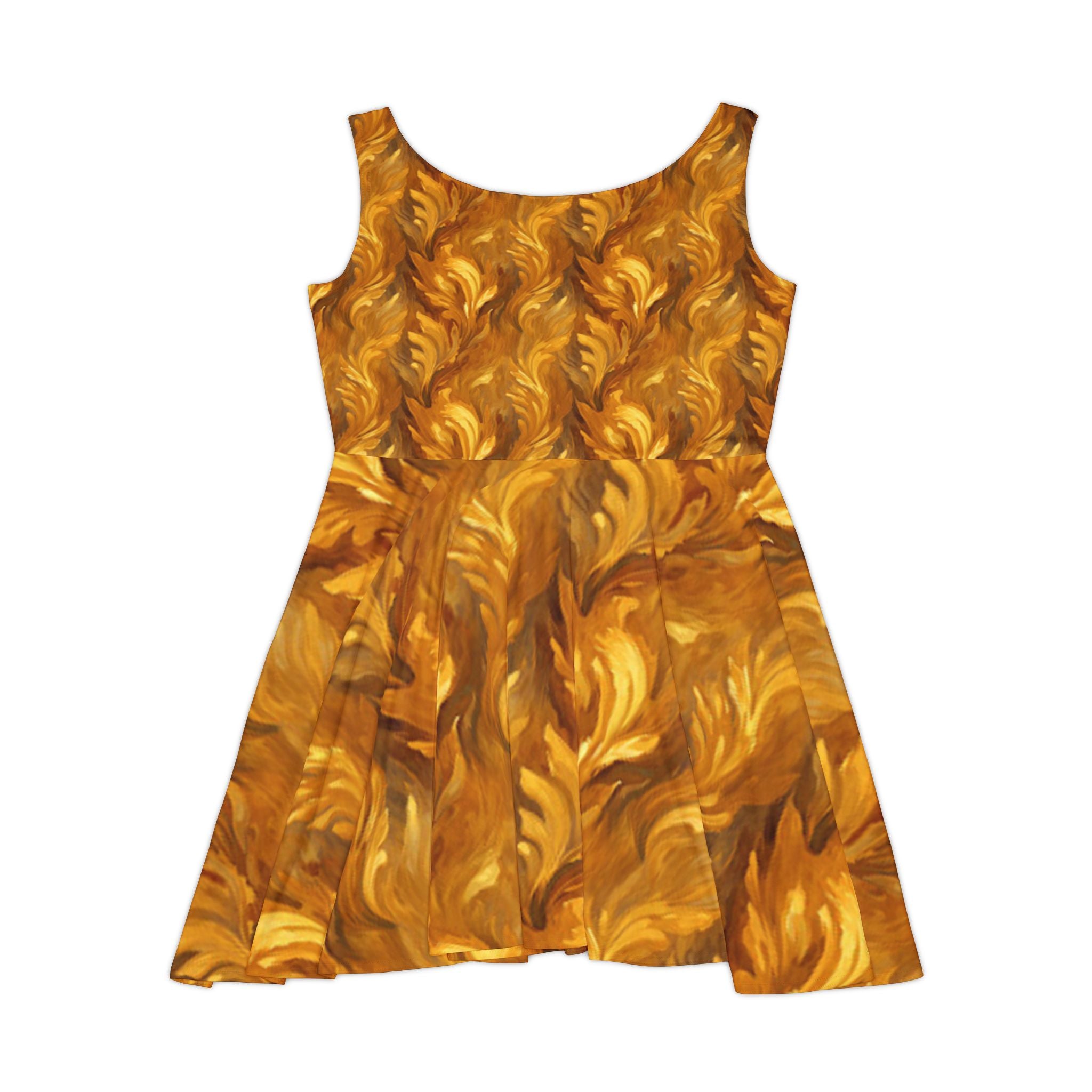 Southern Static Golden Flame Skater Dress