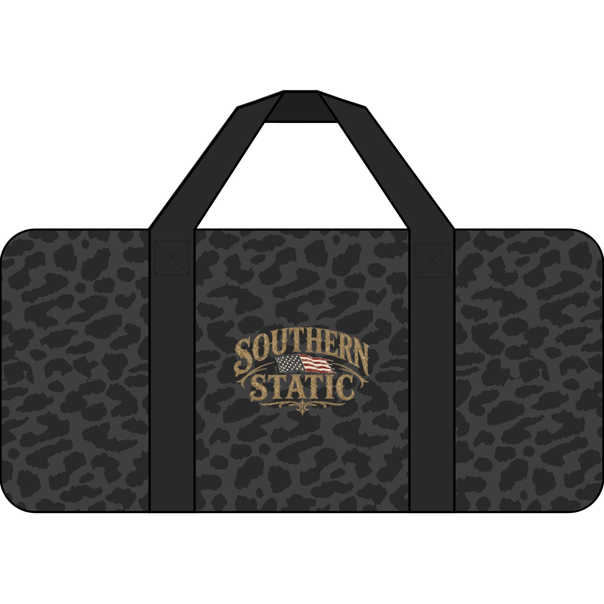 Southern Static Logo Duffel Bag | Checkered or Camo Strap Travel Bag