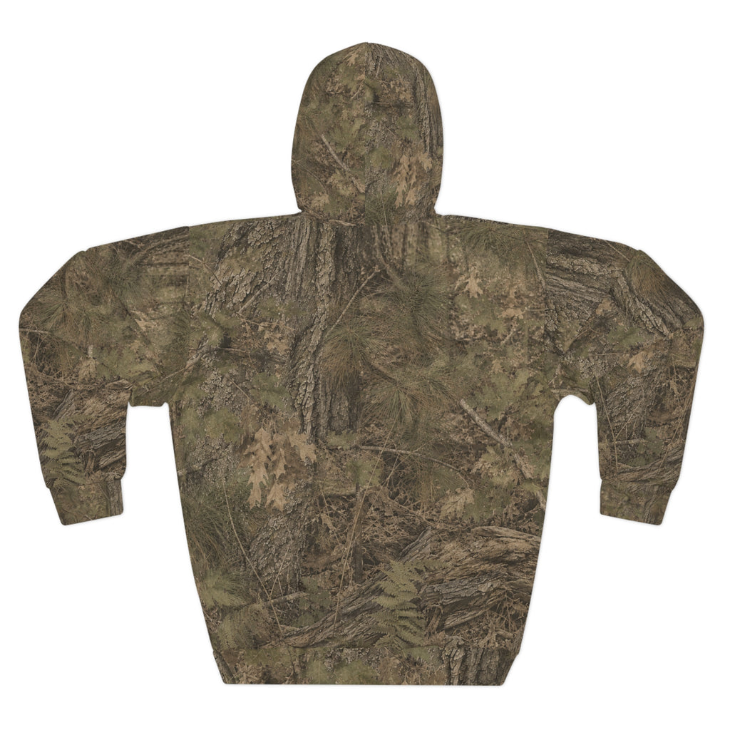 Camo "Southern Static" Hoodie — Vintage Pink Script Pullover
