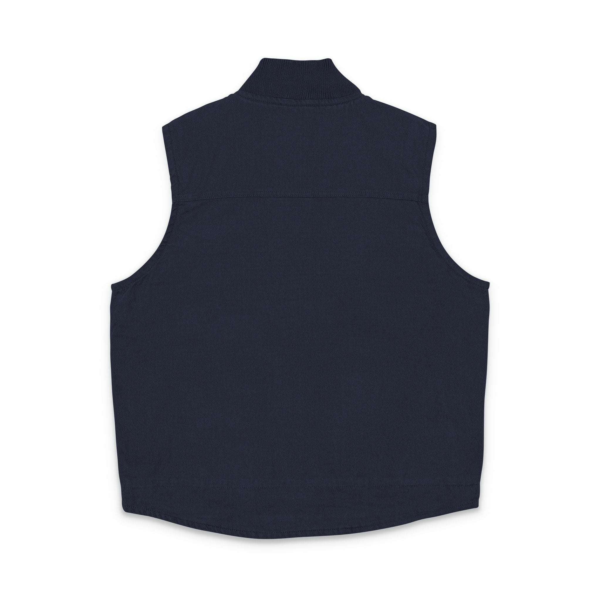 Embroidered Floral Skull Vest | Washed Duck Cloth Vest