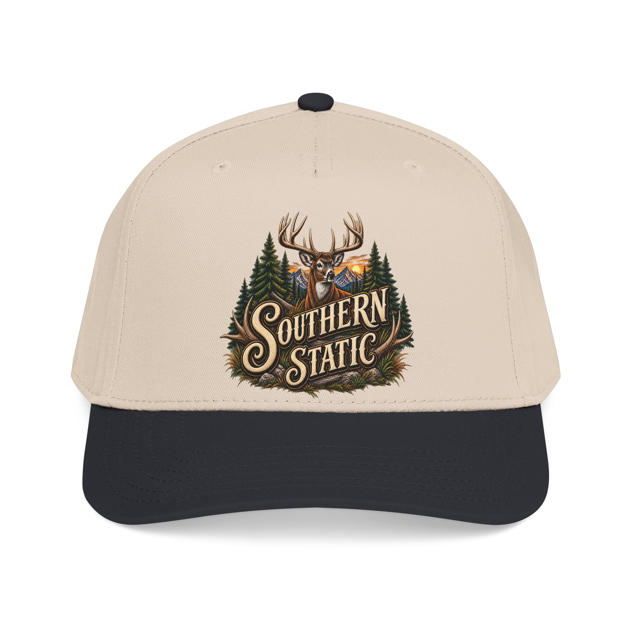 Southern Static Deer Forest Baseball Cap