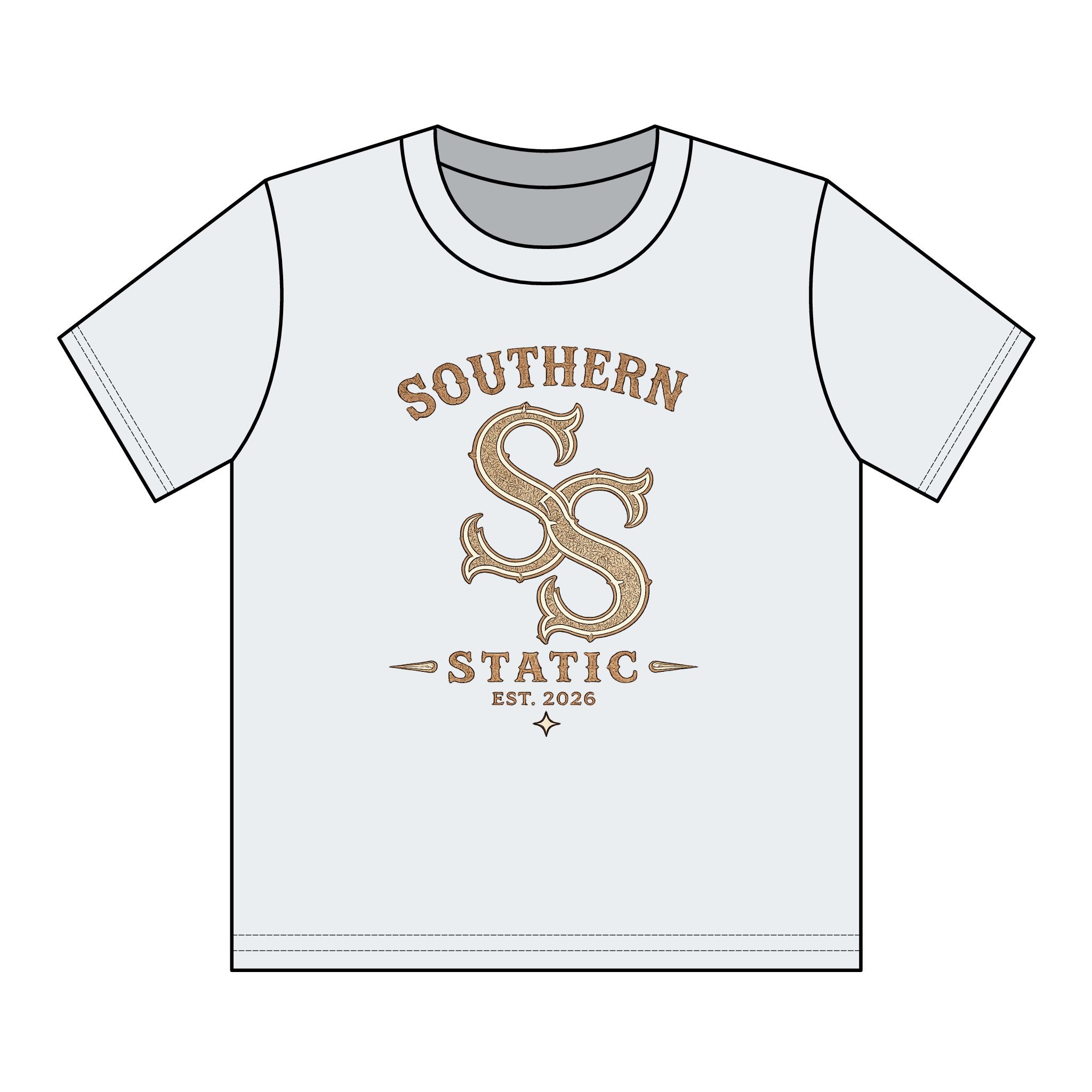 Southern Static Youth T‑Shirt – Pink Floral SS Logo Tee