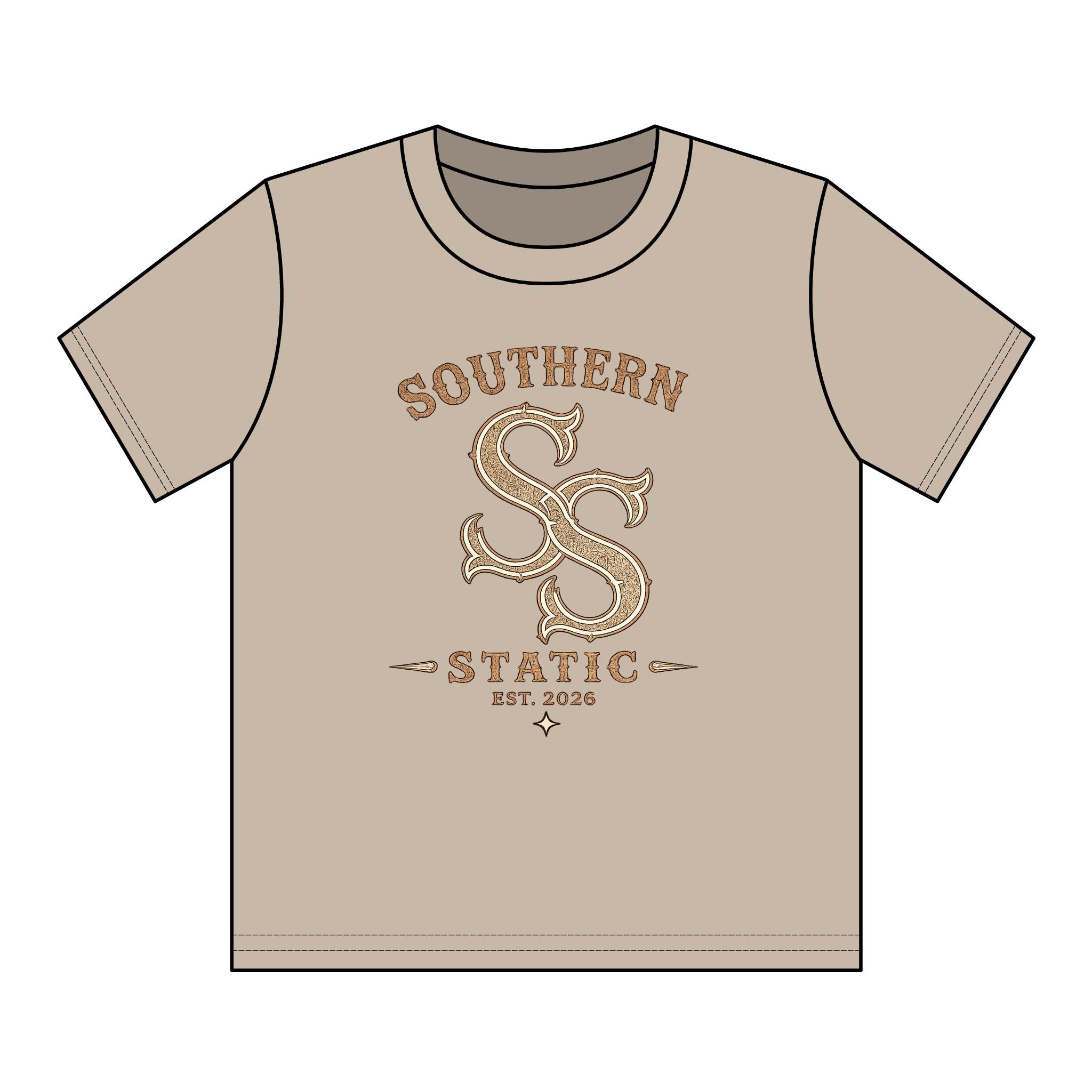 Southern Static Youth T‑Shirt – Pink Floral SS Logo Tee