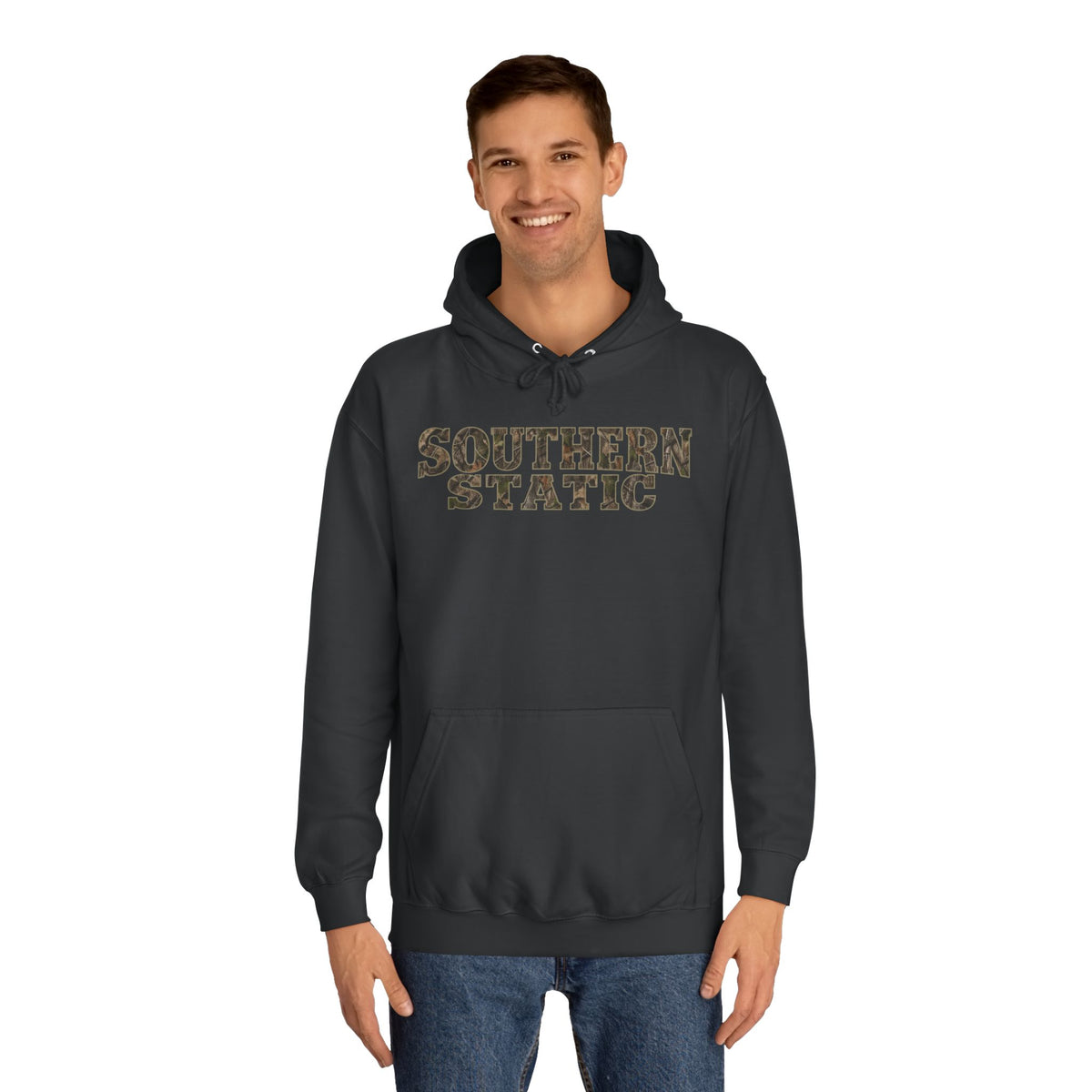 Southern Static Hoodie - Retro College Style Pullover