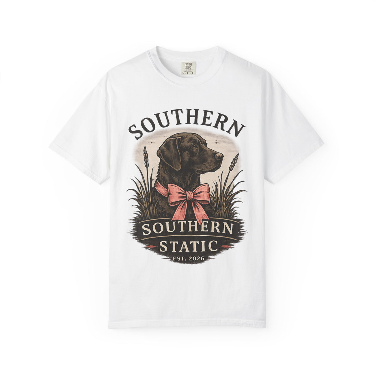 Southern Static Labrador Graphic T-Shirt — Vintage Dog Tee