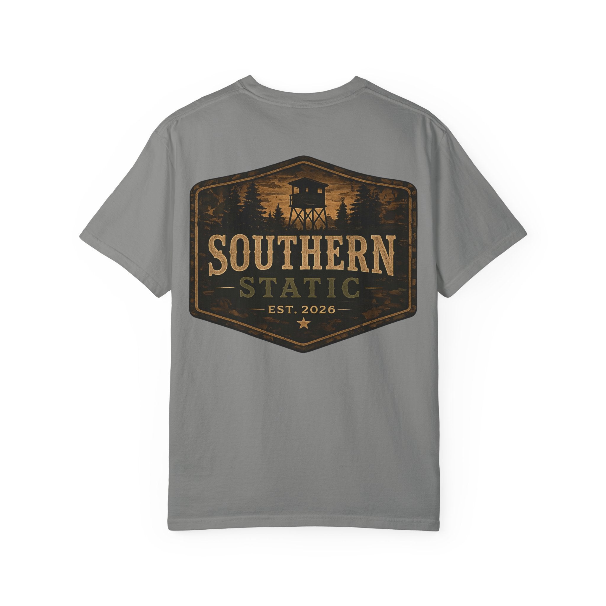 Southern Static Vintage Shield T‑Shirt — 'Southern Static' Logo Tee