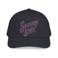 Southern Static Baseball Cap — Retro Floral Script Dad Hat