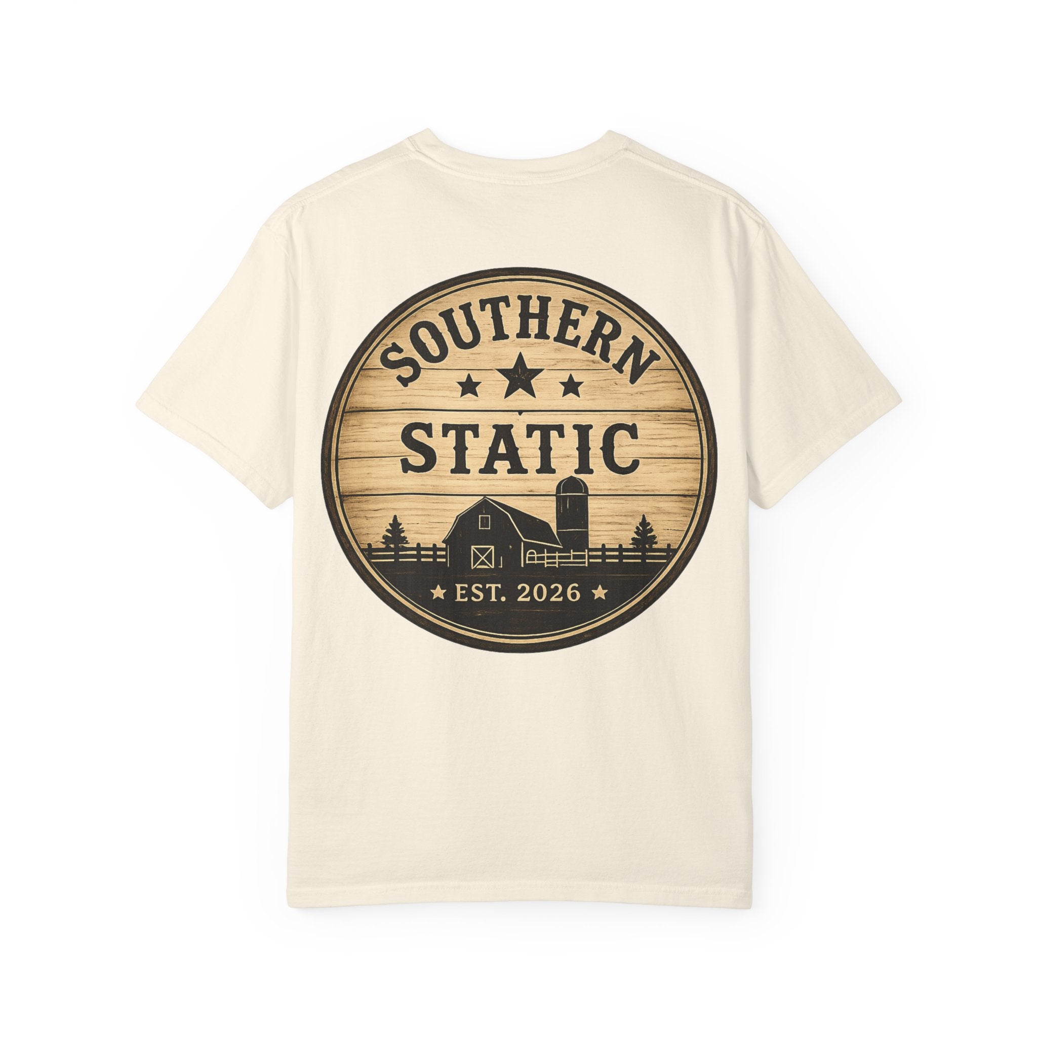 Southern Static Barn Logo T-Shirt — Rustic Farmhouse Graphic Tee