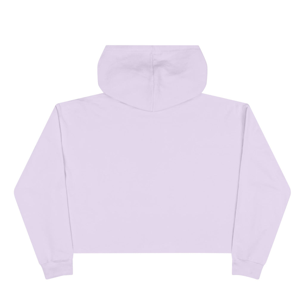Southern Static Sunset Crop Hoodie — Scenic Mountain Forest Graphic Crop Hoodie