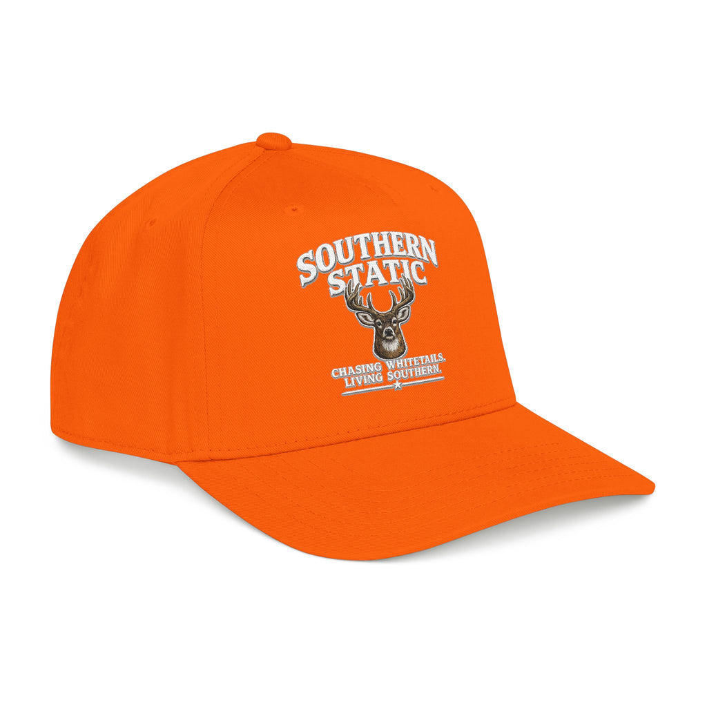 Southern Static Mid-Profile Baseball Cap — Retro Script Logo Hat
