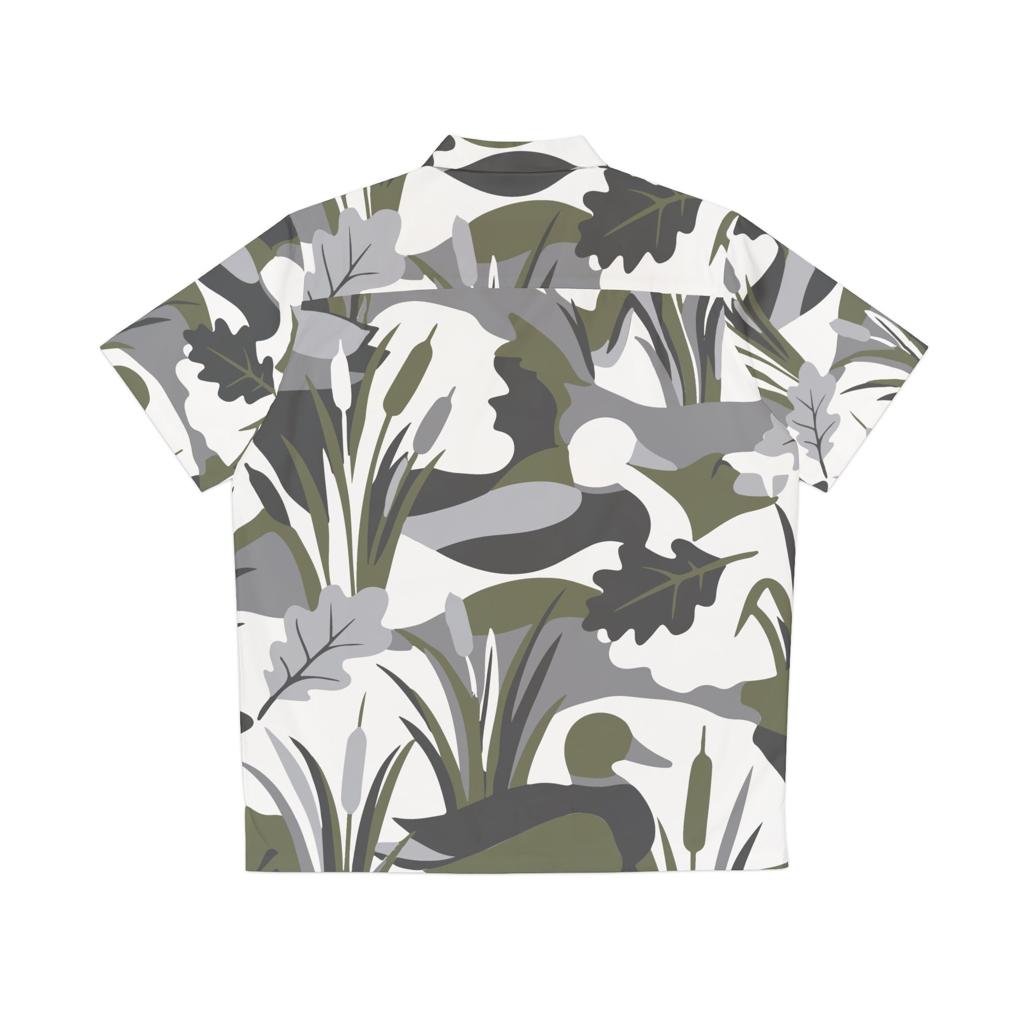 Men's Camouflage Floral Hawaiian Shirt – Tropical Camo AOP Button-Up