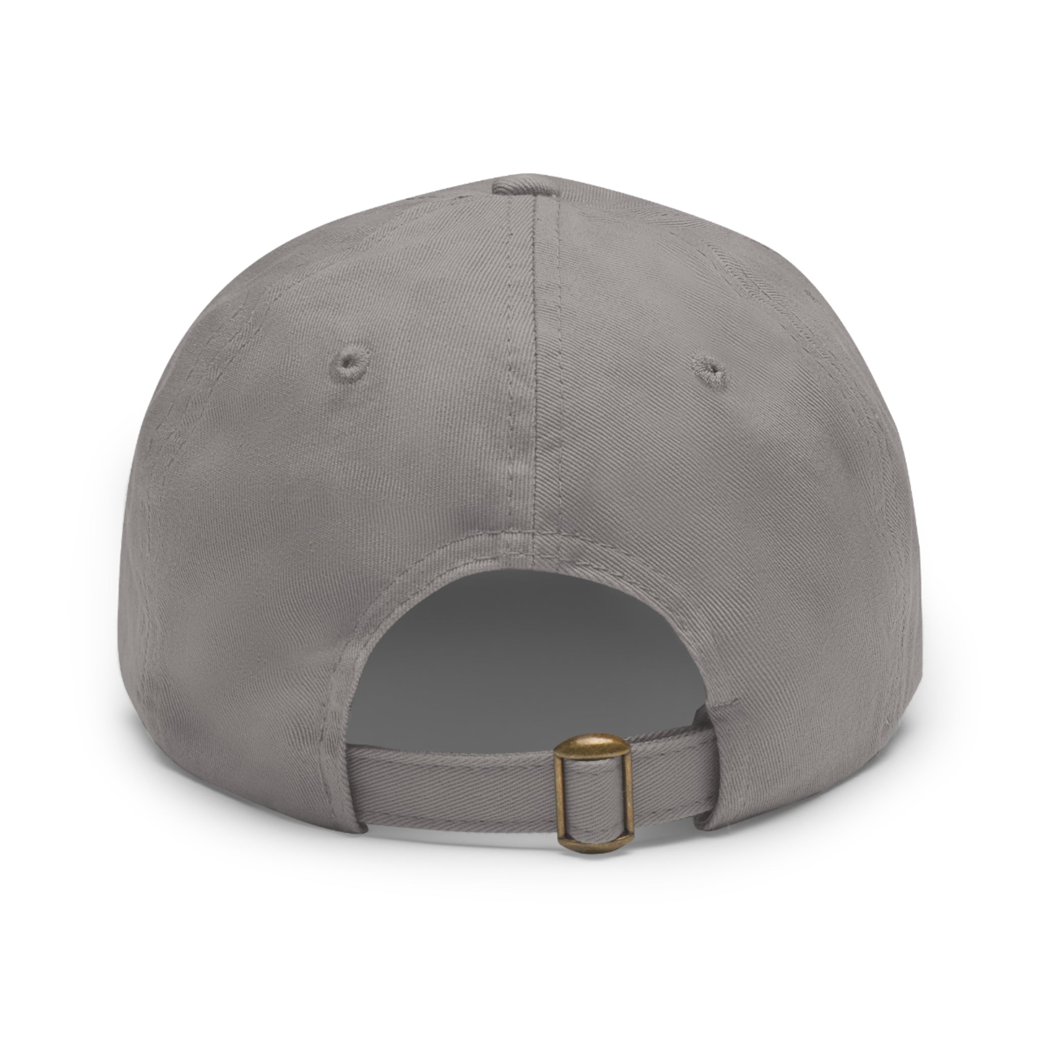 Leather Patch Dad Hat — Southern Static Monogram on Orange Camo