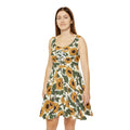 Sunflower Crop-Top Skater Dress — Floral Summer Dress for Women