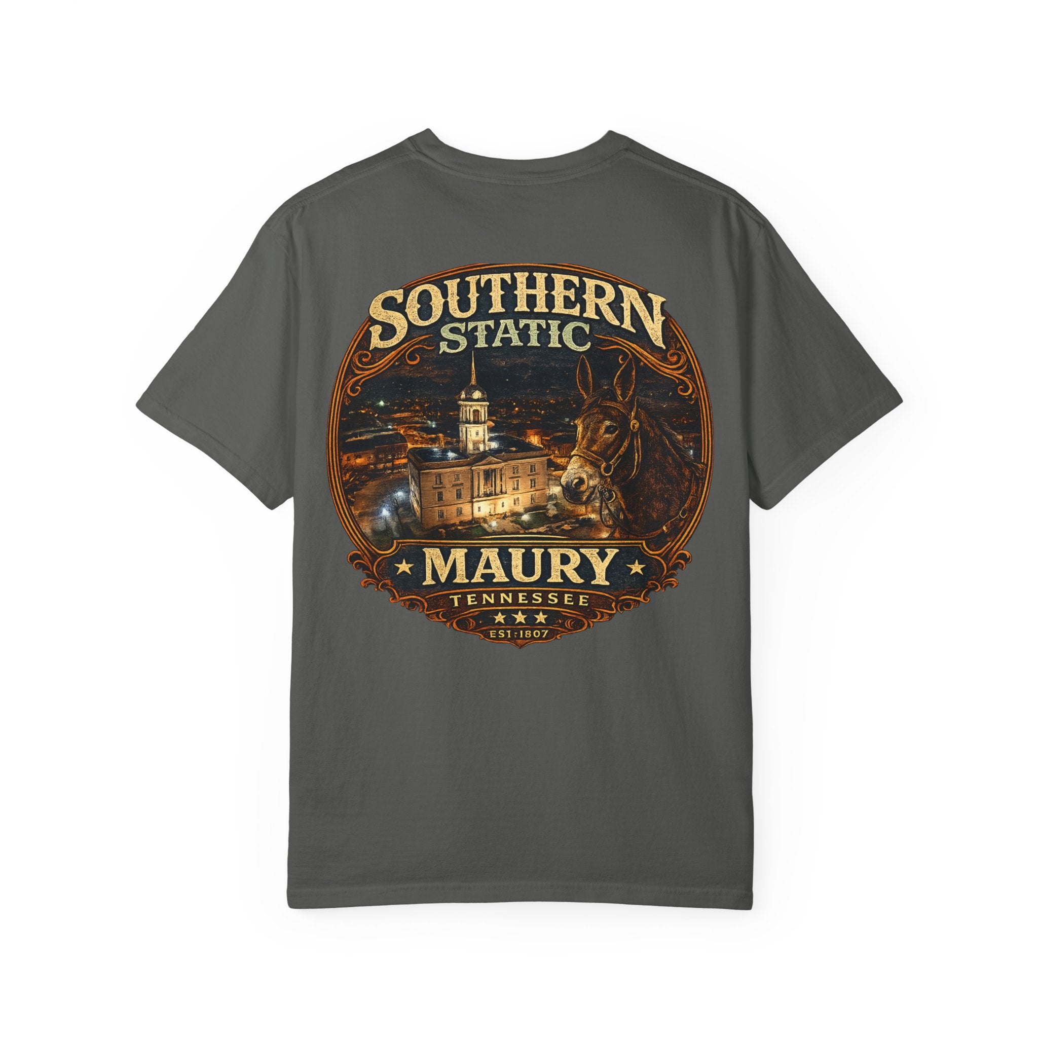 Southern Static Maury Tennessee T-Shirt — Vintage Night Scene Tee