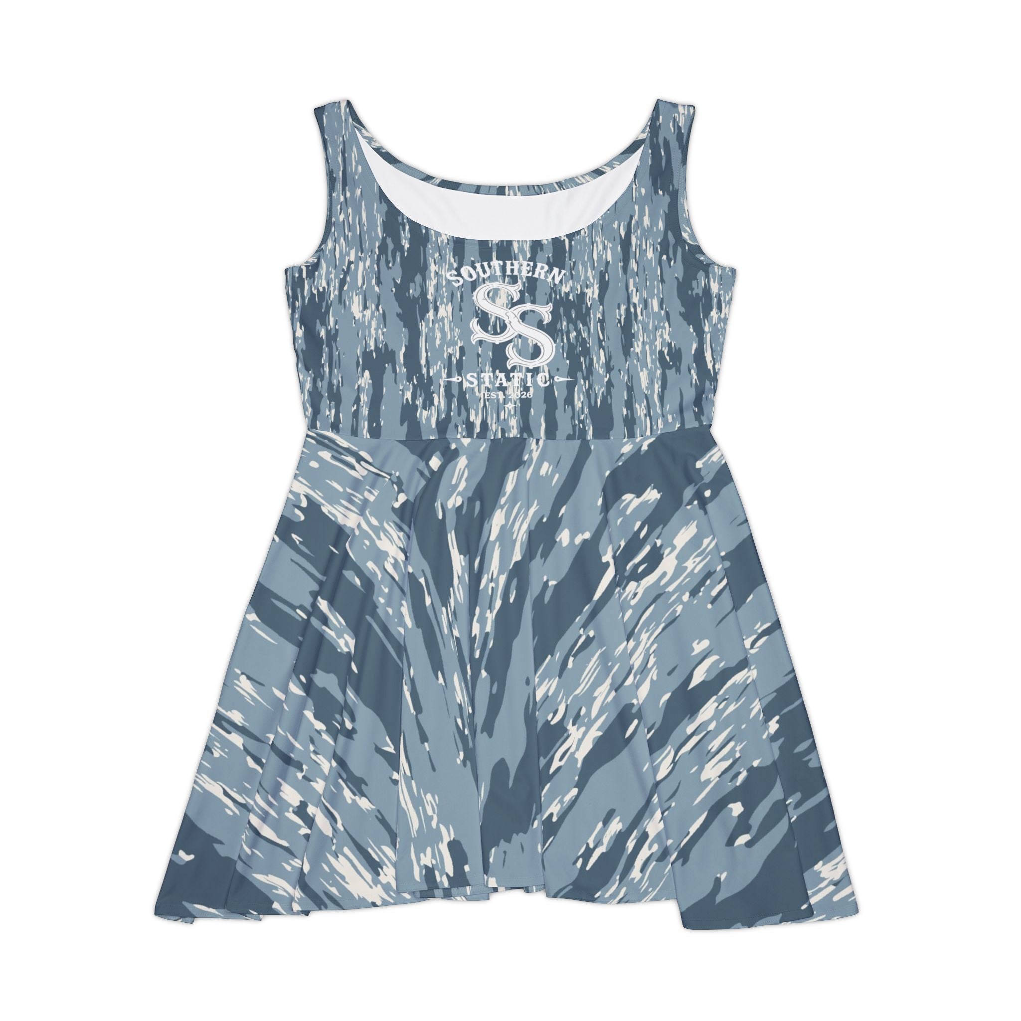 Southern State Logo Blue Camo Skater Dress