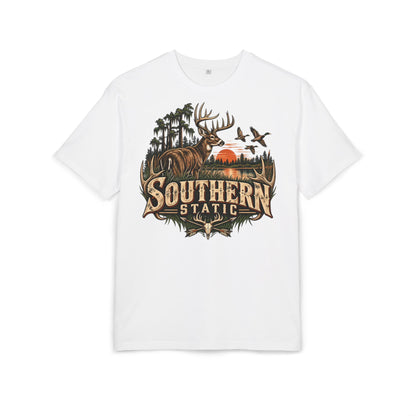Southern Station Graphic Tee — Deer & Sunset Hunting T‑Shirt