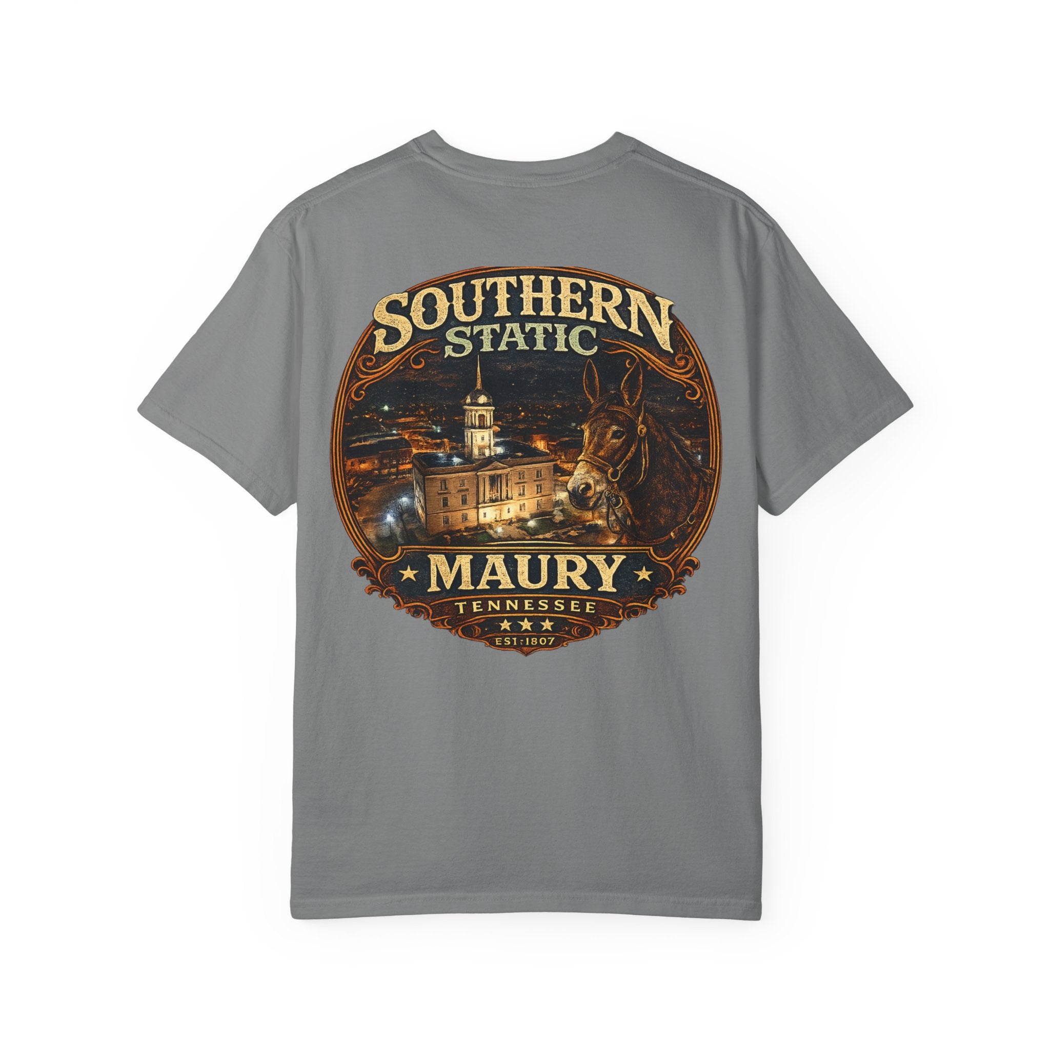 Southern Static Maury Tennessee T-Shirt — Vintage Night Scene Tee