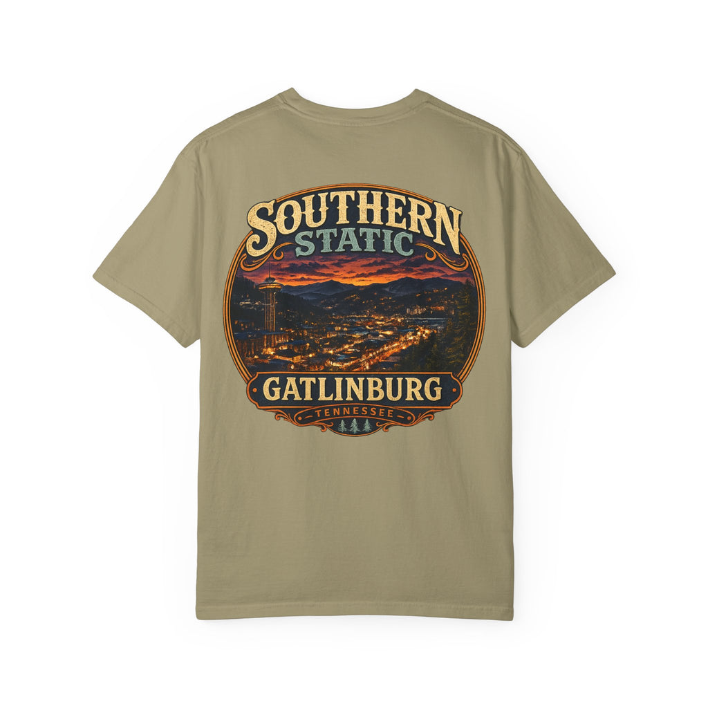 Southern Static logo T-shirt | Southern text crest tee