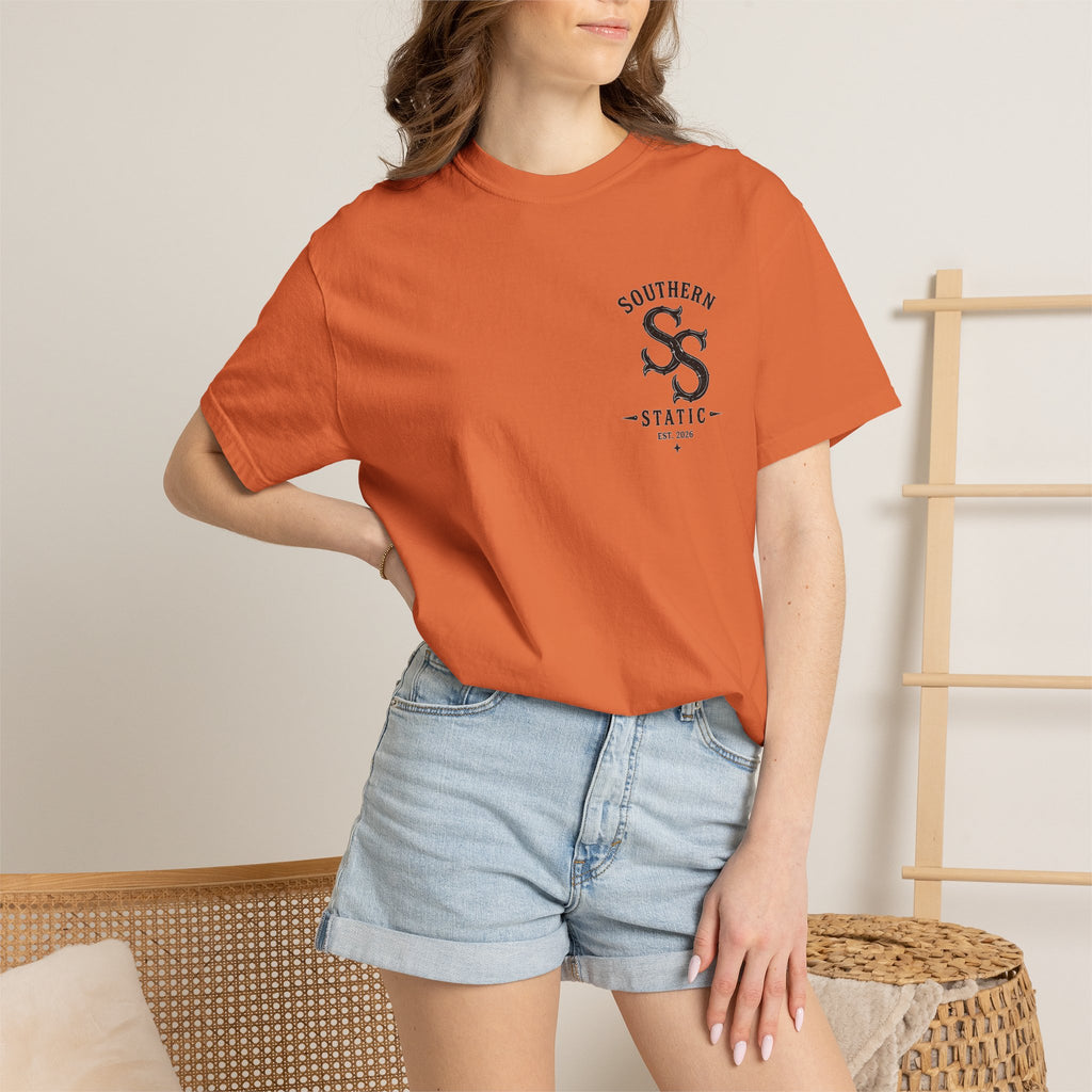 Southern Static Vintage Shield T‑Shirt — 'Southern Static' Logo Tee