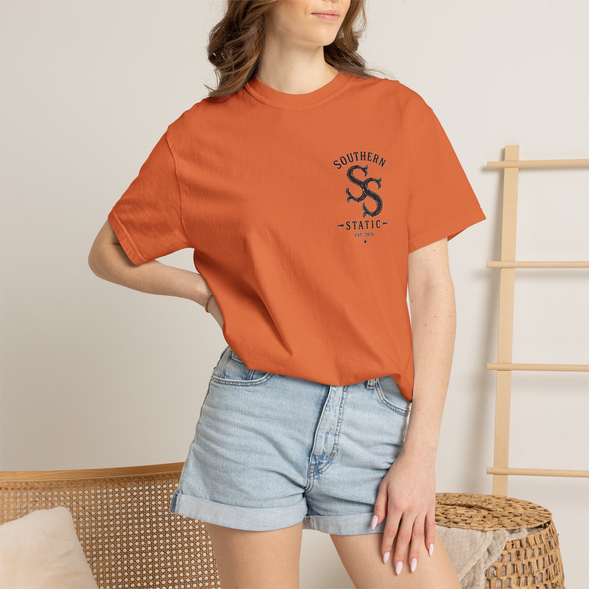 Southern Static Vintage Shield T‑Shirt — 'Southern Static' Logo Tee